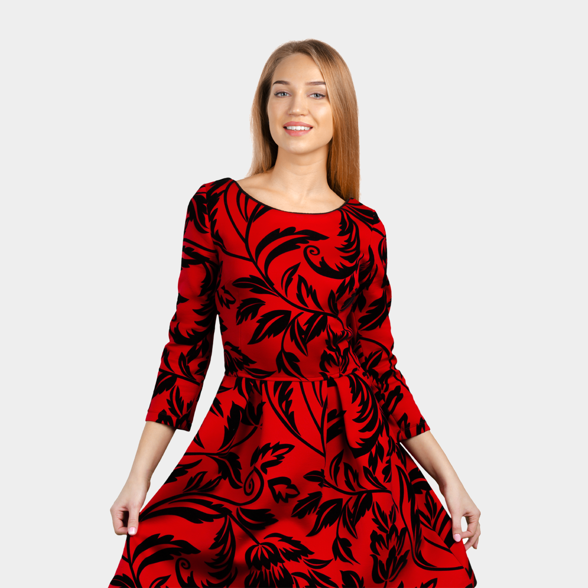 Radiant Rose Off-Shoulder Dress